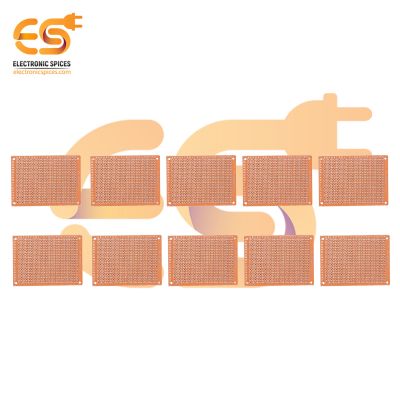 5cm x 7cm Copper Clad Coating PCB Universal PCB Prototype Board for DIY Soldering, pack of 10